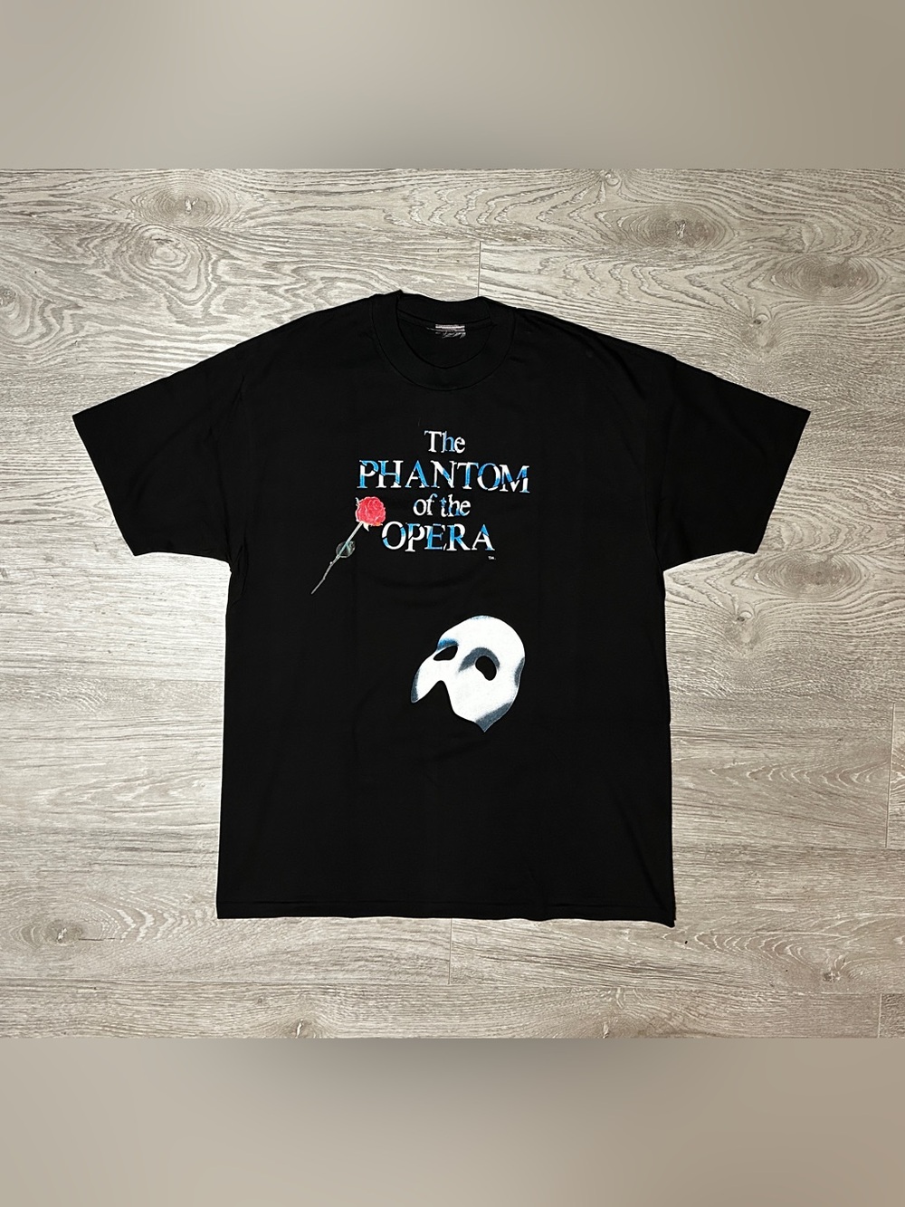 Vintage The Phantom of the Opera Black Graphic T-Shirt
